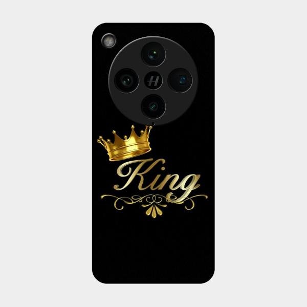 Cute King With Crown Glass Case For Oppo Find X8 Pro 5G