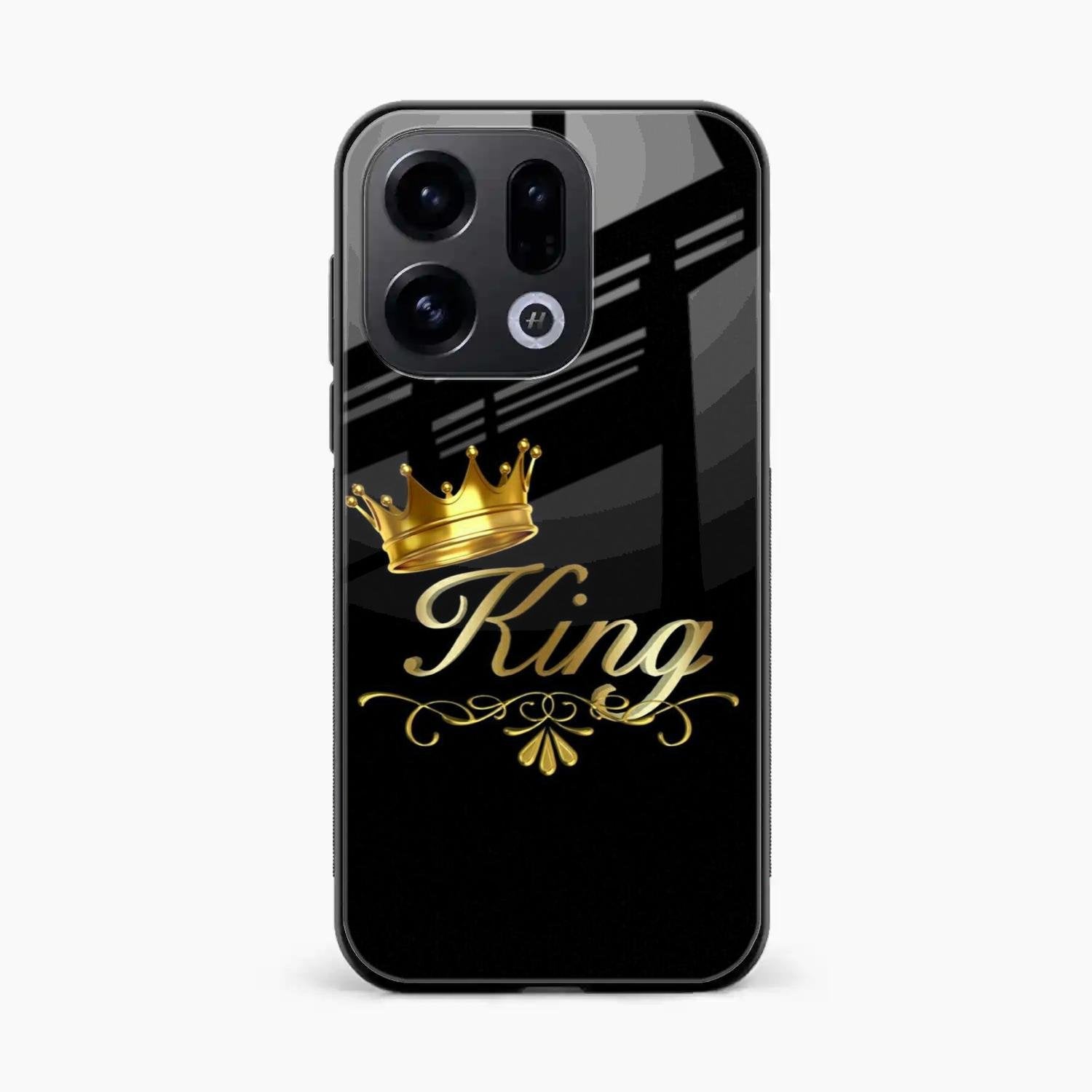 Cute King With Crown Glass Case For Oppo Find X9 5G