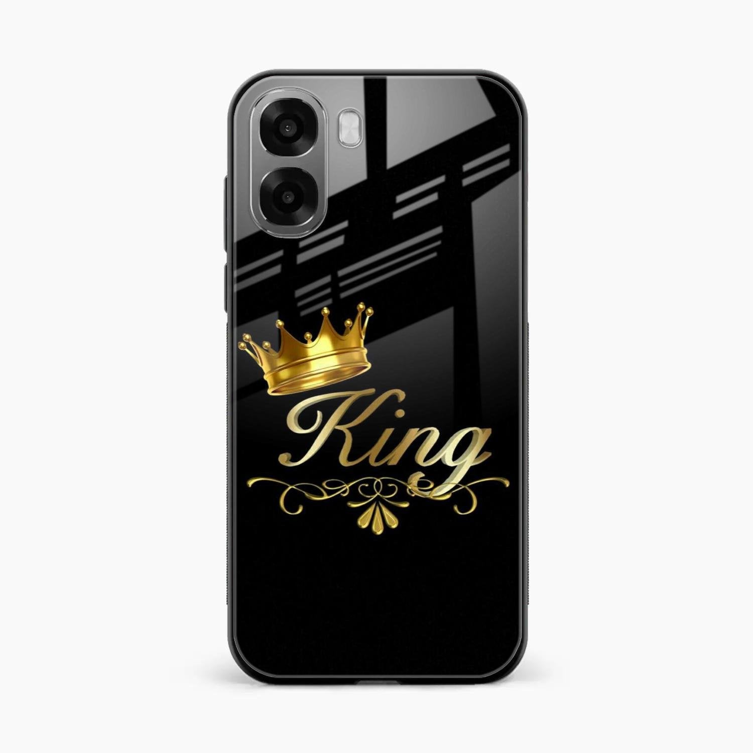 Cute King With Crown Glass Case For Oppo K14x 5G