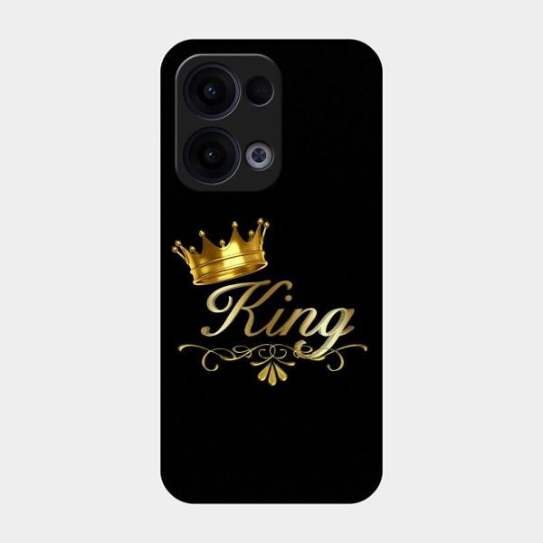 Cute King With Crown Glass Case For Oppo Reno 13 5G