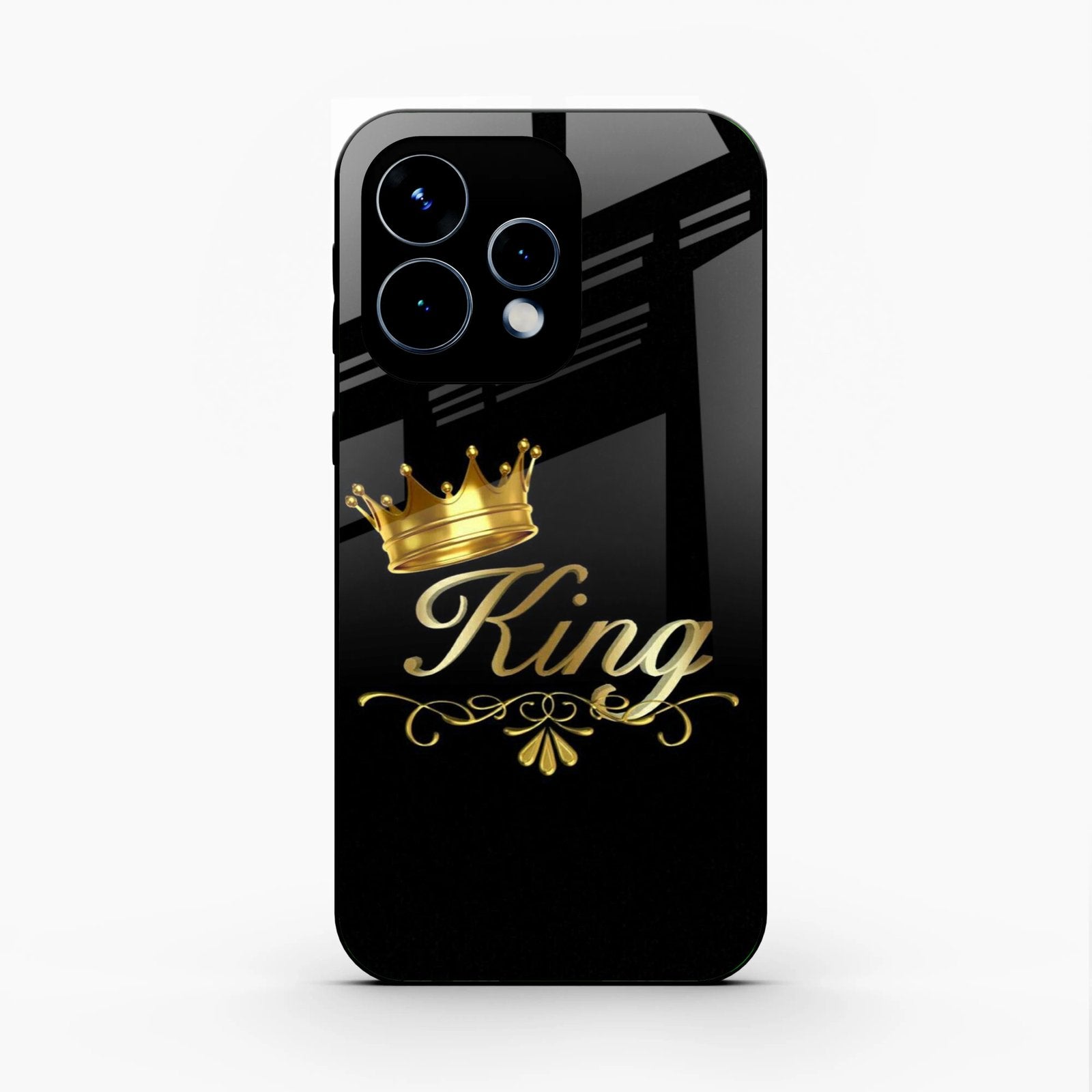 Cute King With Crown Glass Case For Oppo Reno 15 5G