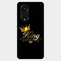 Cute King With Crown Glass Case For Oppo Reno 8T 5G