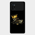 Cute King With Crown Glass Case For Poco X4 Pro 5G