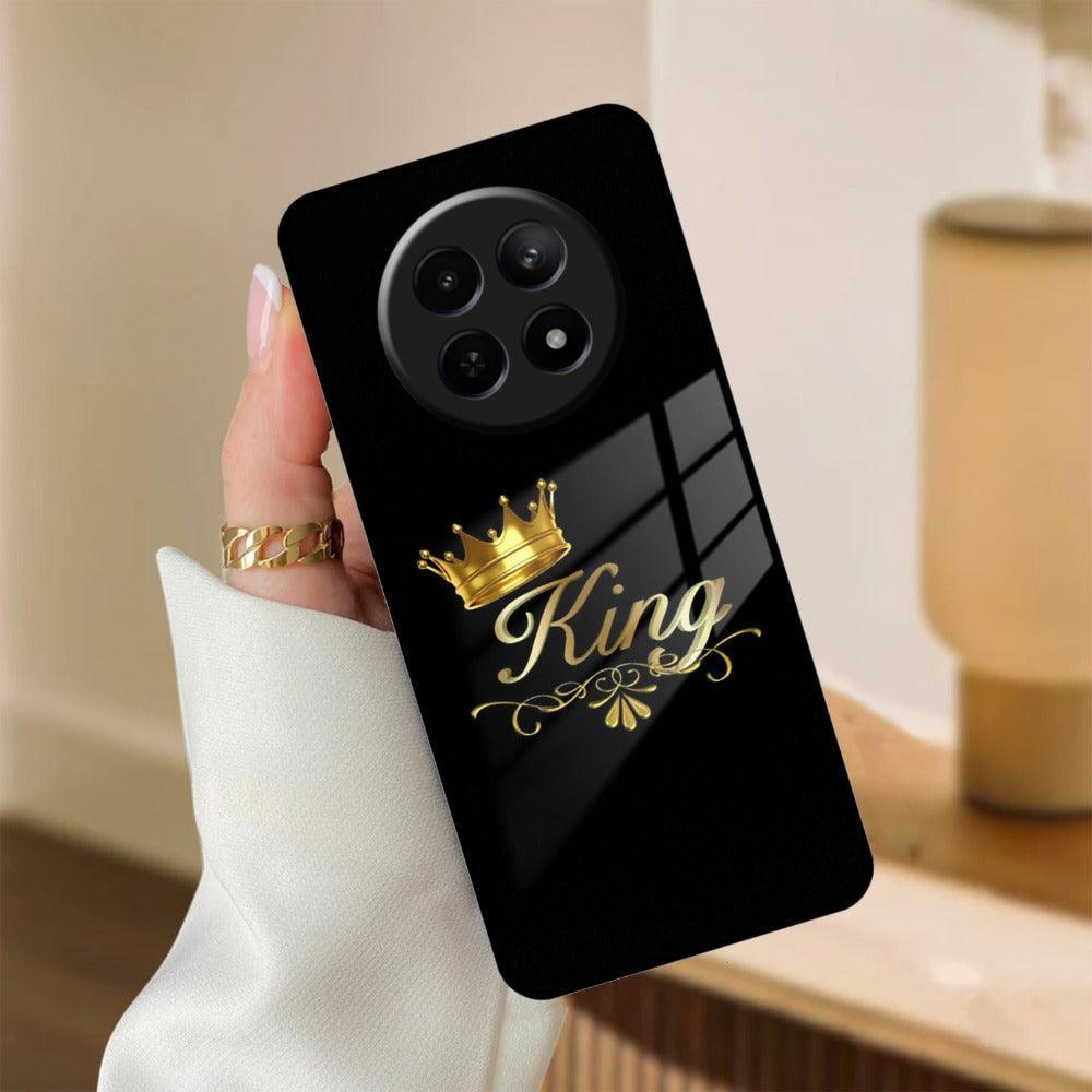 Cute King With Crown Glass Case For Realme/Narzo