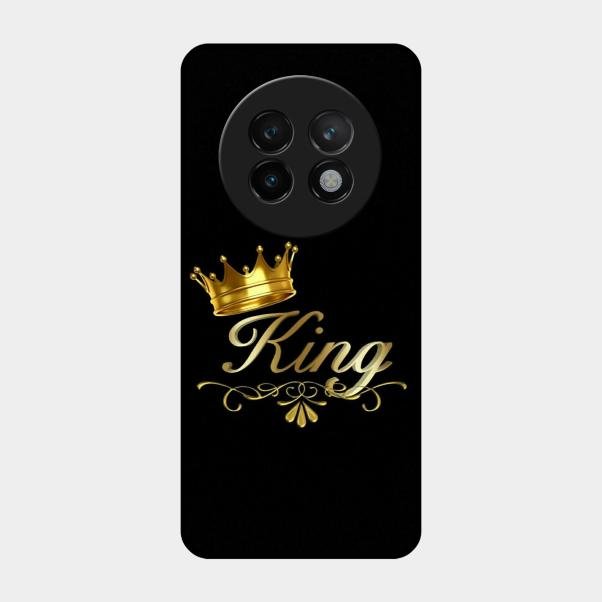 Cute King With Crown Glass Case For Realme 13 Plus 5G