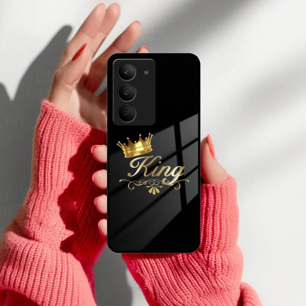 Cute King With Crown Glass Case For Realme/Narzo