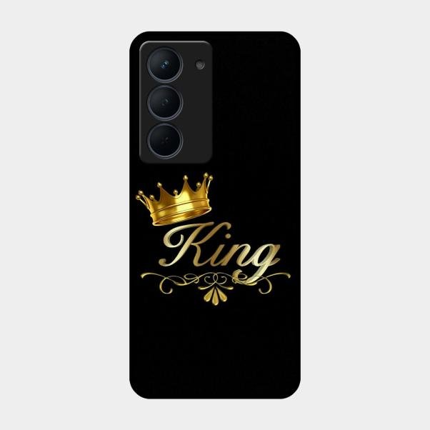 Cute King With Crown Glass Case For Realme Narzo 80X 5G
