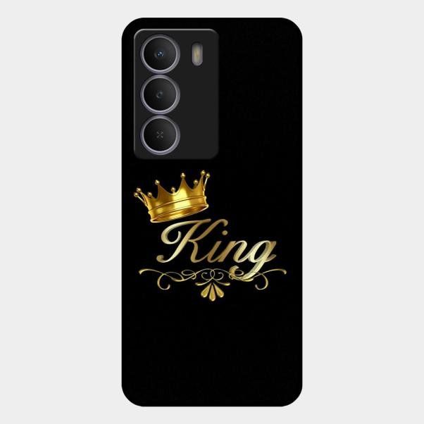 Cute King With Crown Glass Case For Realme P3 Lite 5G