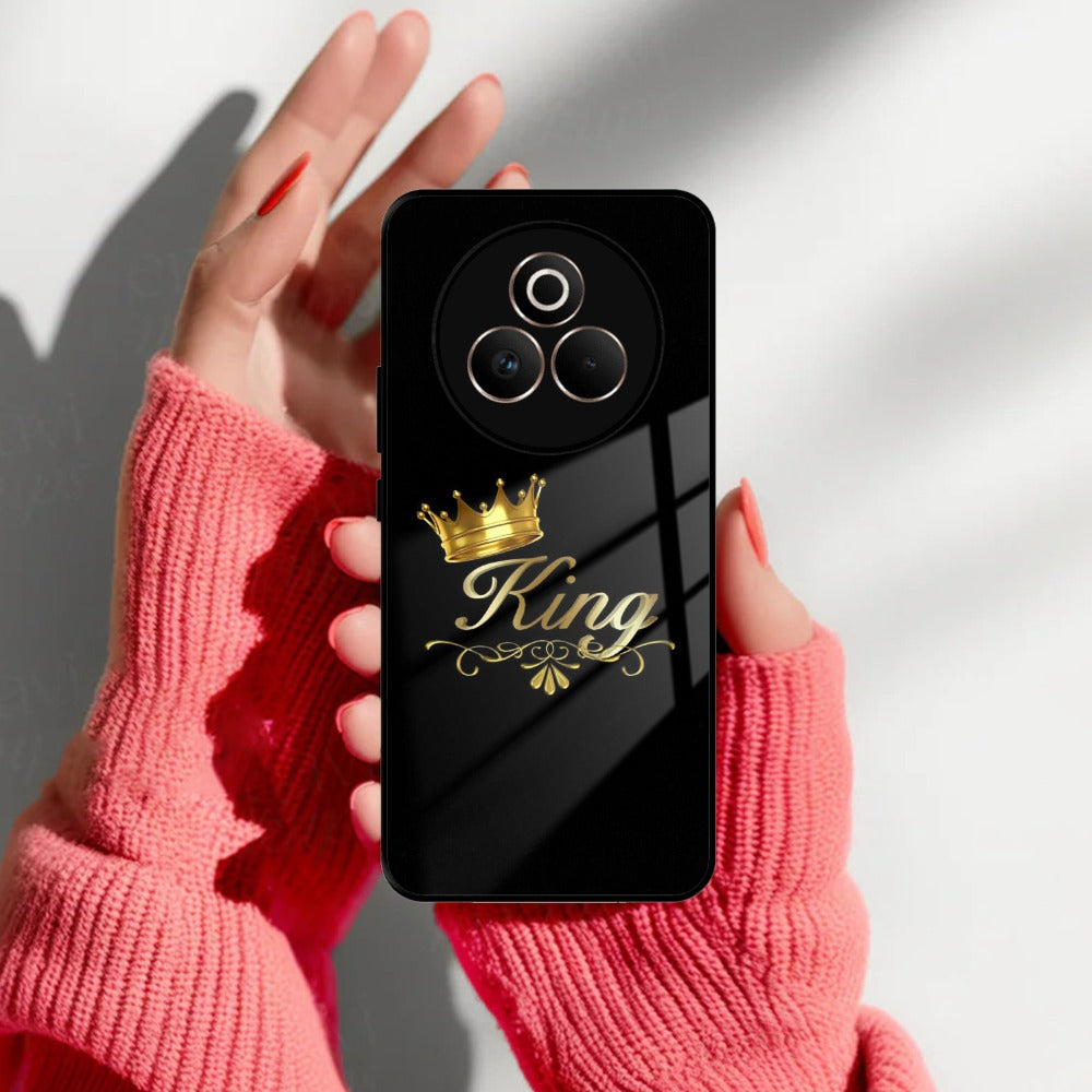 Cute King With Crown Glass Case For Realme/Narzo