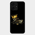 Cute King With Crown Glass Case For Redmi 12 5G