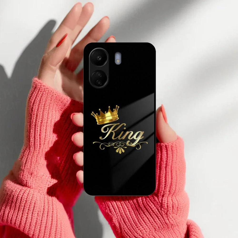 Cute King With Crown Glass Case For Redmi/Xiaomi - ShopOnCliQ