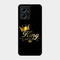 Cute King With Crown Glass Case For Redmi Note 12 4G