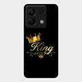 Cute King With Crown Glass Case For Redmi Note 13 Pro 5G