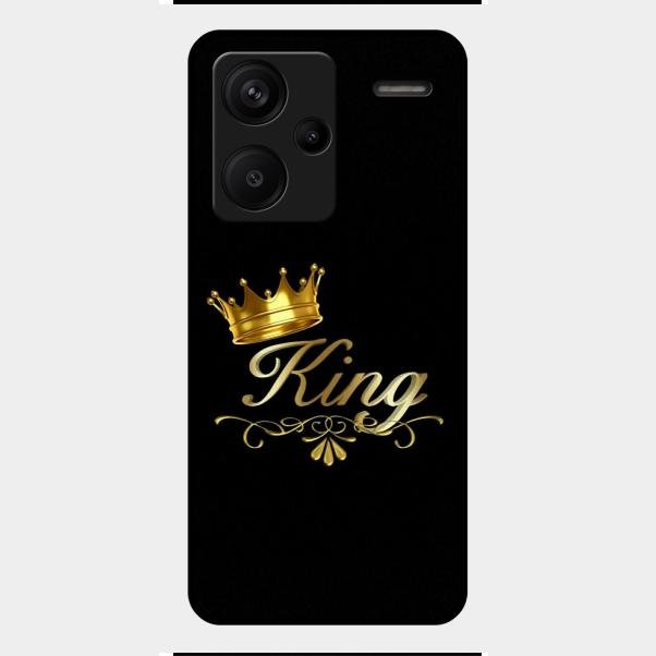 Cute King With Crown Glass Case For Redmi Note 13 Pro Plus 5G