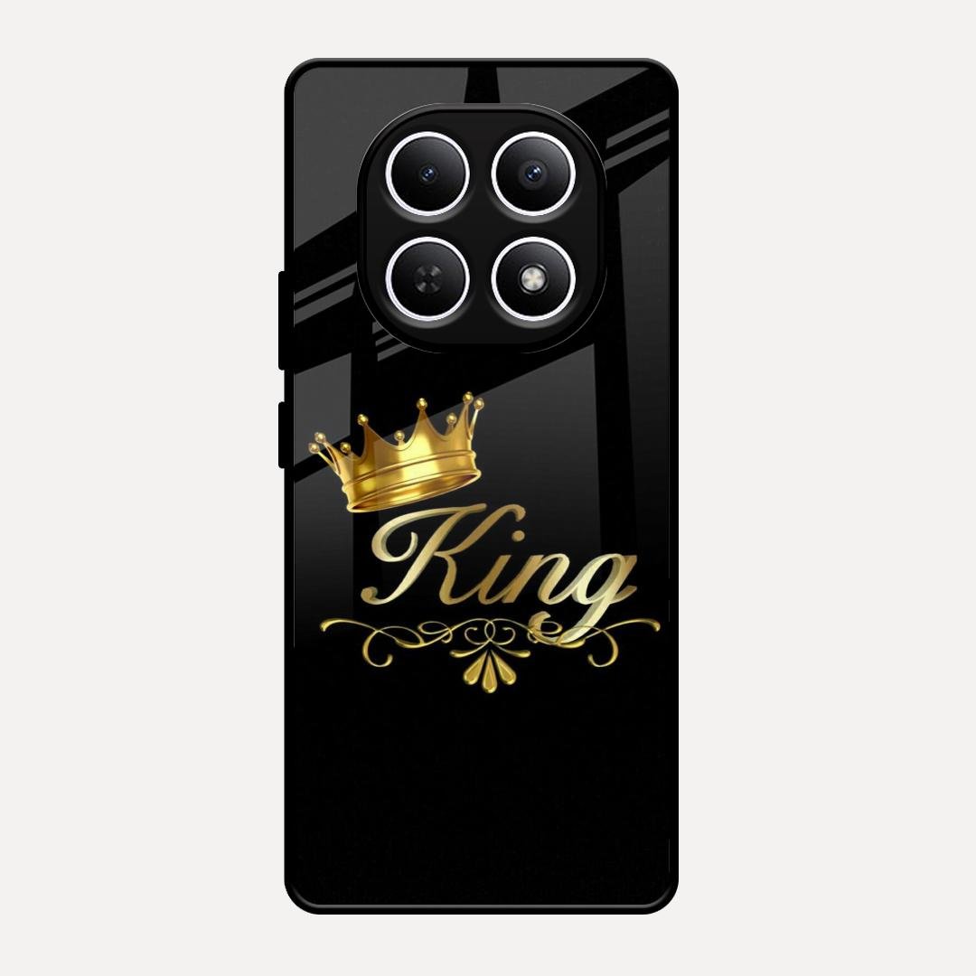 Cute King With Crown Glass Case For Redmi Note 15 5G