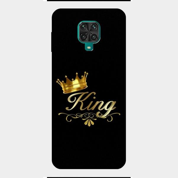 Cute King With Crown Glass Case For Redmi Note 9 Pro