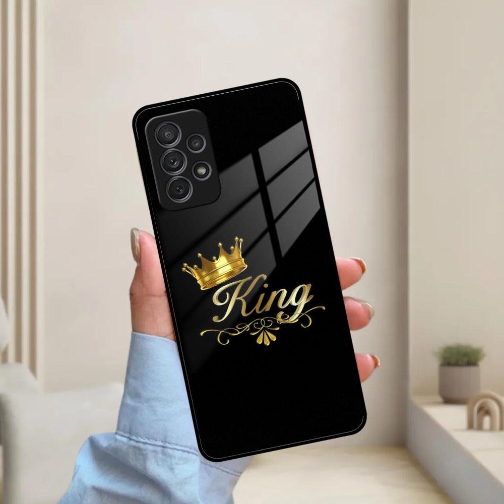 Cute King With Crown Glass Case for Samsung