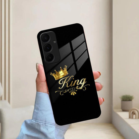 Cute King With Crown Glass Case for Samsung