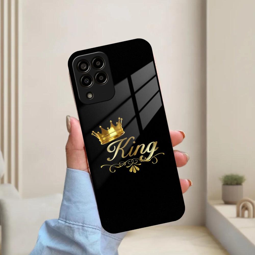 Cute King With Crown Glass Case for Samsung