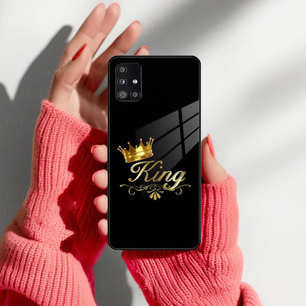 Cute King With Crown Glass Case for Samsung