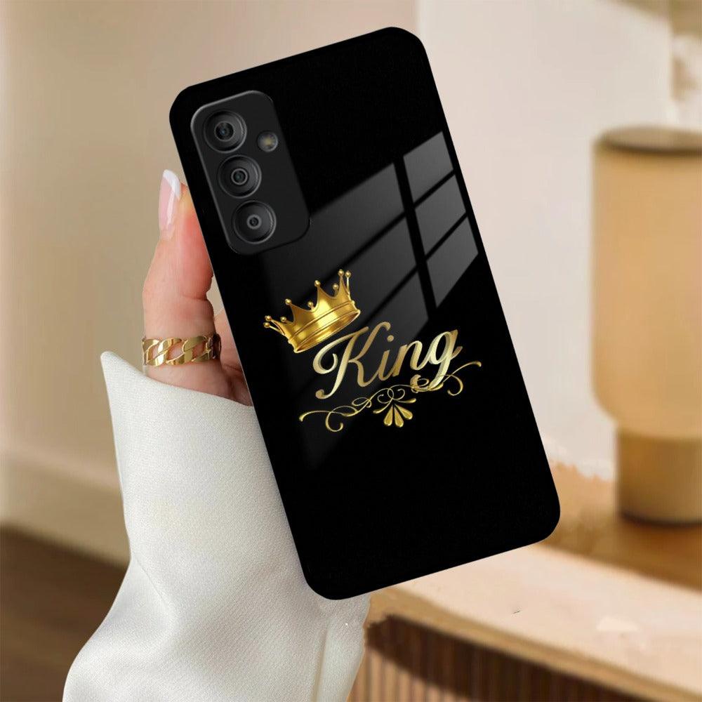 Cute King With Crown Glass Case for Samsung