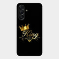 Cute King With Crown Glass Case For Samsung Galaxy A17 5G