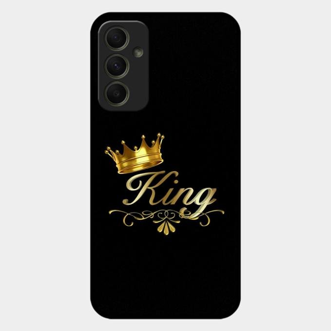 Cute King With Crown Glass Case For Samsung Galaxy A34 5G
