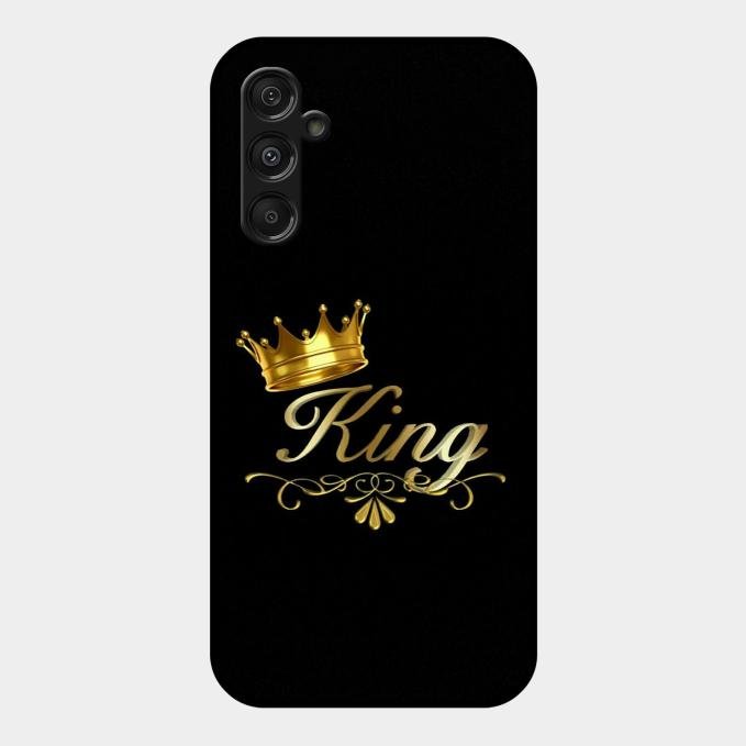 Cute King With Crown Glass Case For Samsung Galaxy M34 5G