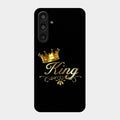Cute King With Crown Glass Case For Samsung Galaxy M35 5G