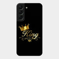Cute King With Crown Glass Case For Samsung Galaxy S22 5G