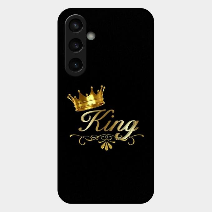 Cute King With Crown Glass Case For Samsung Galaxy S23 Fe 5G