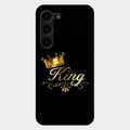 Cute King With Crown Glass Case For Samsung Galaxy S23 Plus 5G