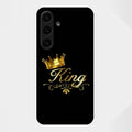 Cute King With Crown Glass Case For Samsung Galaxy S25 FE 5G