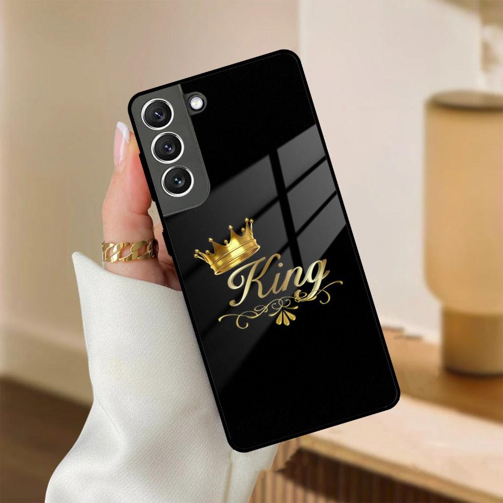 Cute King With Crown Glass Case for Samsung