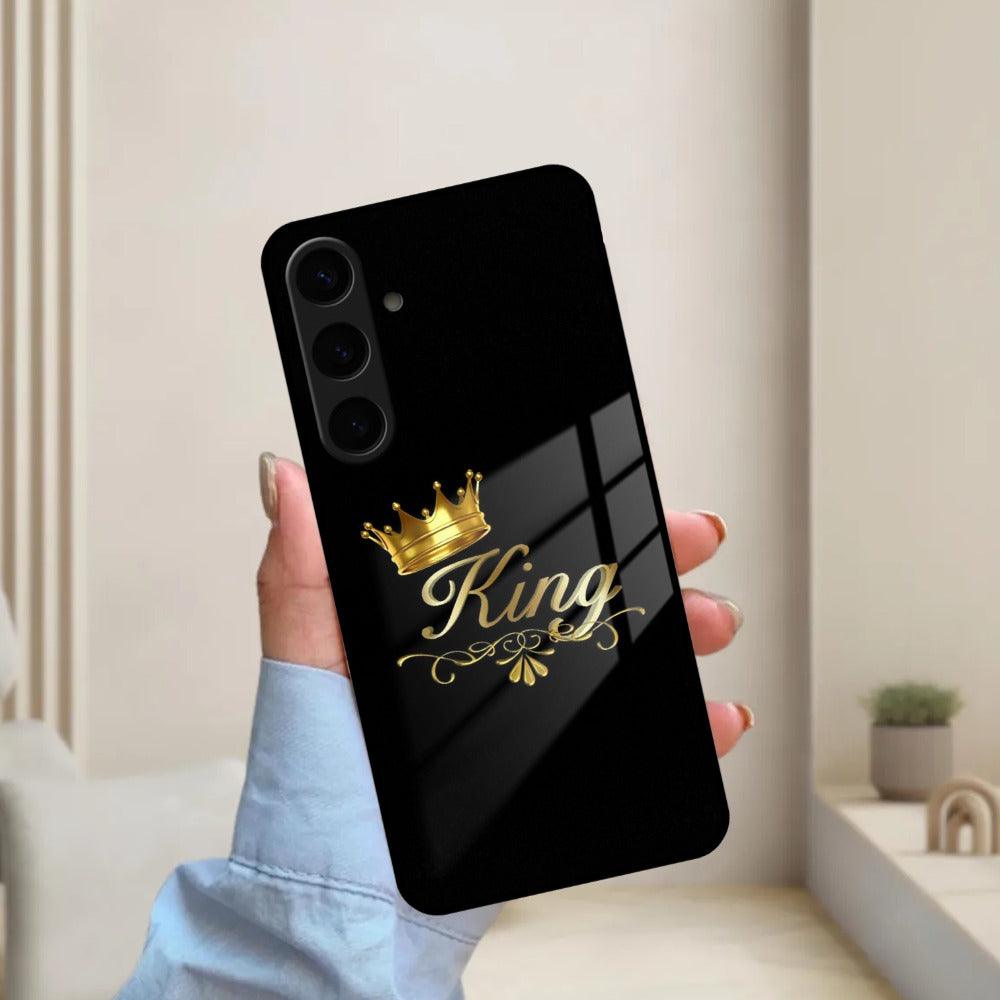 Cute King With Crown Glass Case for Samsung