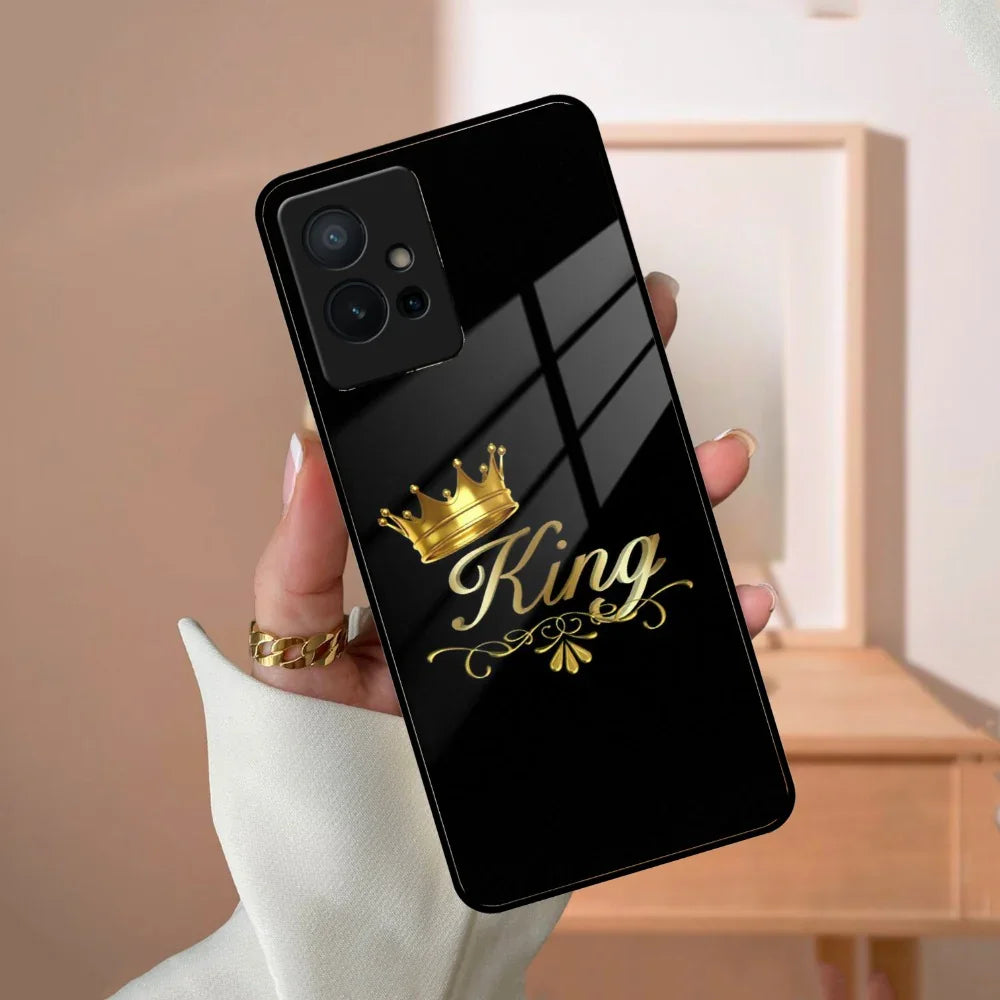 Cute King With Crown Glass Case For Vivo - ShopOnCliQ