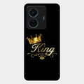 Cute King With Crown Glass Case For Vivo T1 Pro 5G