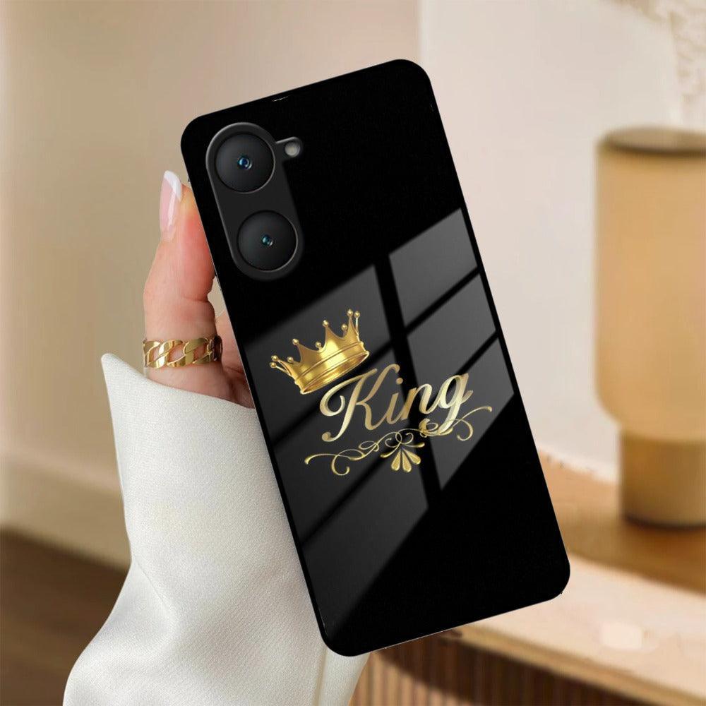 Cute King With Crown Glass Case For Vivo - ShopOnCliQ