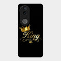 Cute King With Crown Glass Case For Vivo T4R 5G