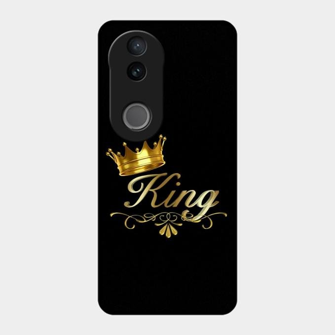 Cute King With Crown Glass Case For Vivo T4R 5G