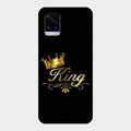 Cute King With Crown Glass Case For Vivo V20