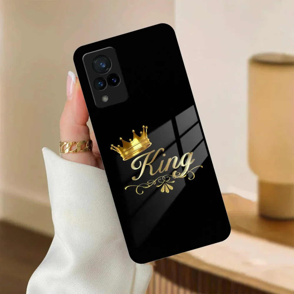 Cute King With Crown Glass Case For Vivo - ShopOnCliQ