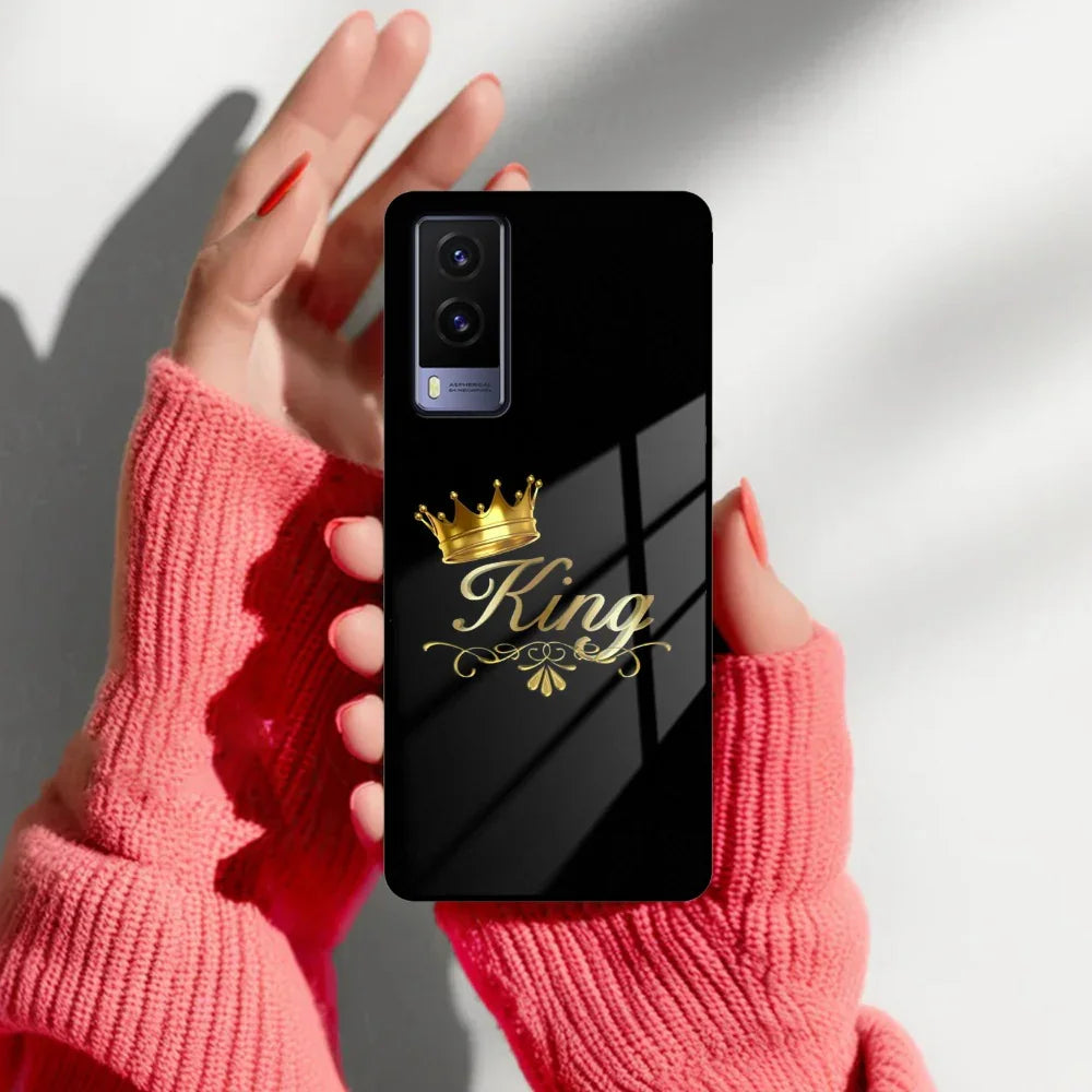 Cute King With Crown Glass Case For Vivo - ShopOnCliQ