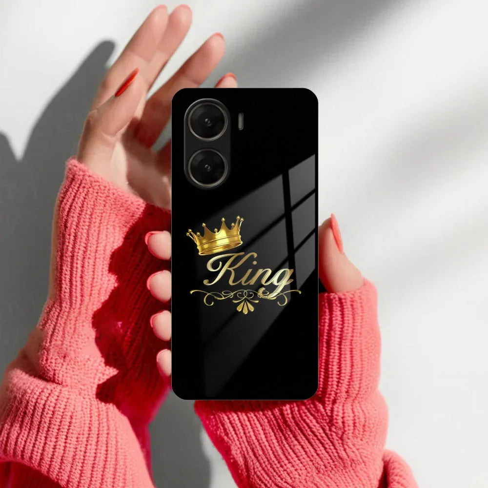 Cute King With Crown Glass Case For Vivo - ShopOnCliQ
