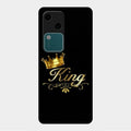 Cute King With Crown Glass Case For Vivo V30 5G
