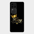 Cute King With Crown Glass Case For Vivo V30 Pro 5G