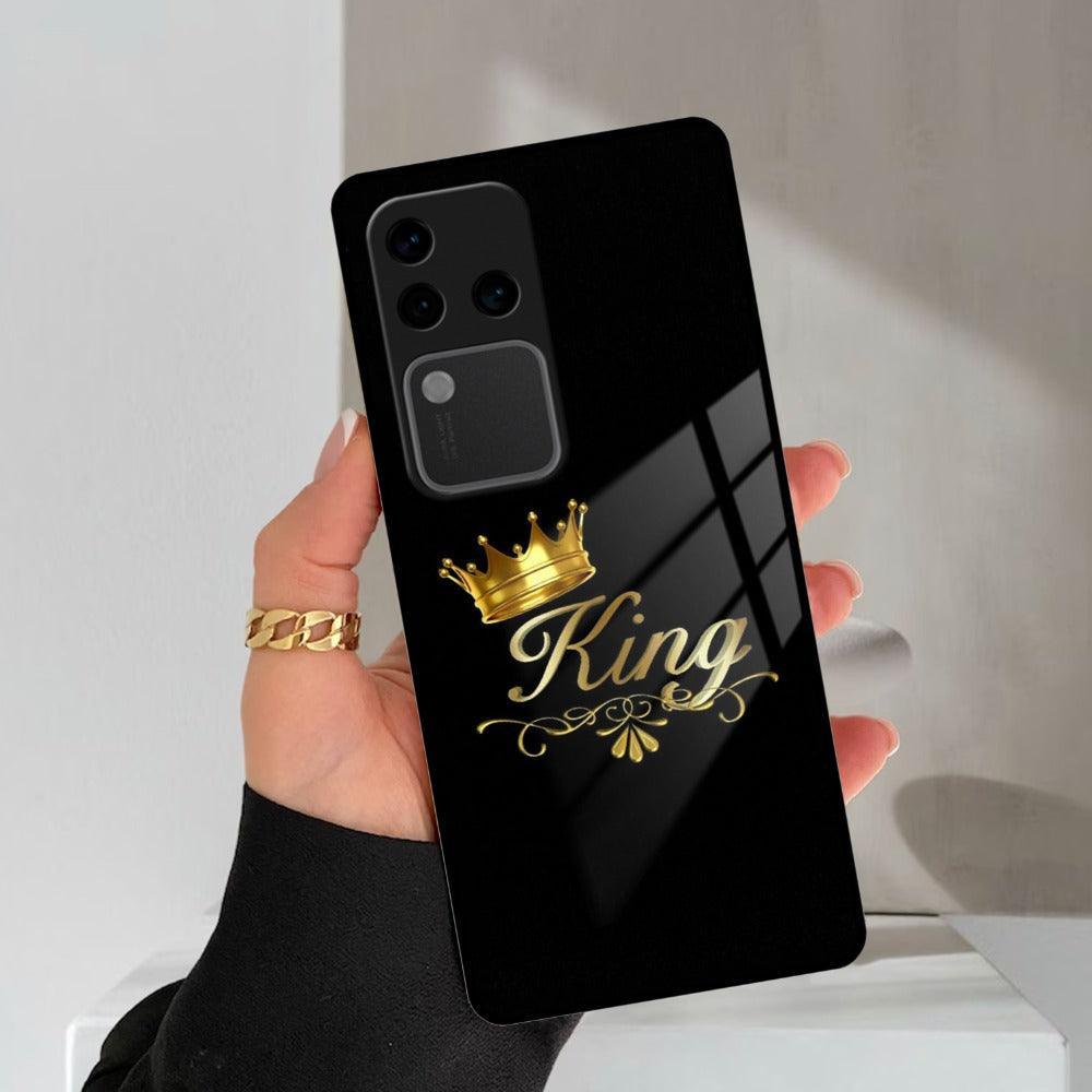 Cute King With Crown Glass Case For Vivo - ShopOnCliQ