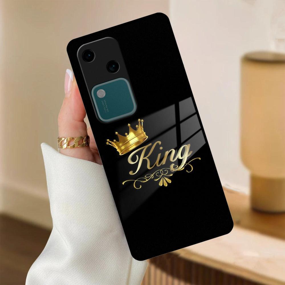 Cute King With Crown Glass Case For Vivo - ShopOnCliQ