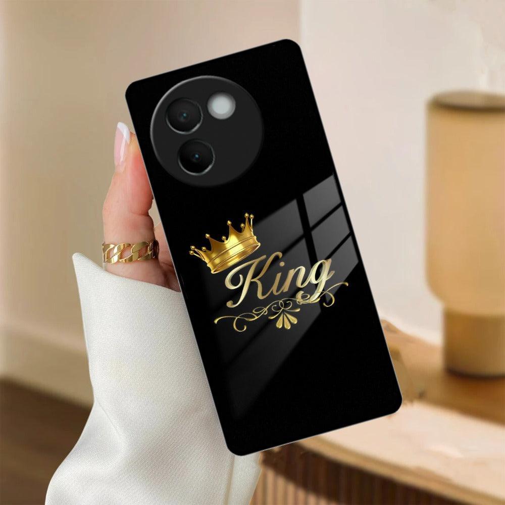 Cute King With Crown Glass Case For Vivo - ShopOnCliQ