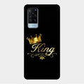 Cute King With Crown Glass Case For Vivo X60 5G
